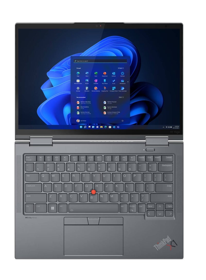 ThinkPad X1 Yoga Gen 8 2-In-1 Laptop With 14-Inch WUXGA IPS Touch Display, Core i7-1355U Processor/16GB RAM/512GB SSD/Intel Iris Xe Graphics/Windows 11 Pro English Grey