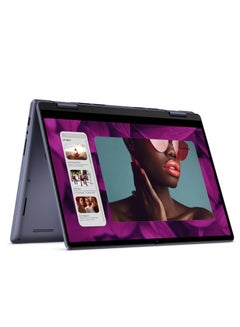 Inspiron 14 7445 2-In-1 Laptop With 14-Inch FHD+ IPS 60Hz Touch Display, AMD Ryzen 5 8640HS Processor/8GB RAM/512GB SSD/AMD Radeon Graphics/Windows 11 Home English Midnight Blue