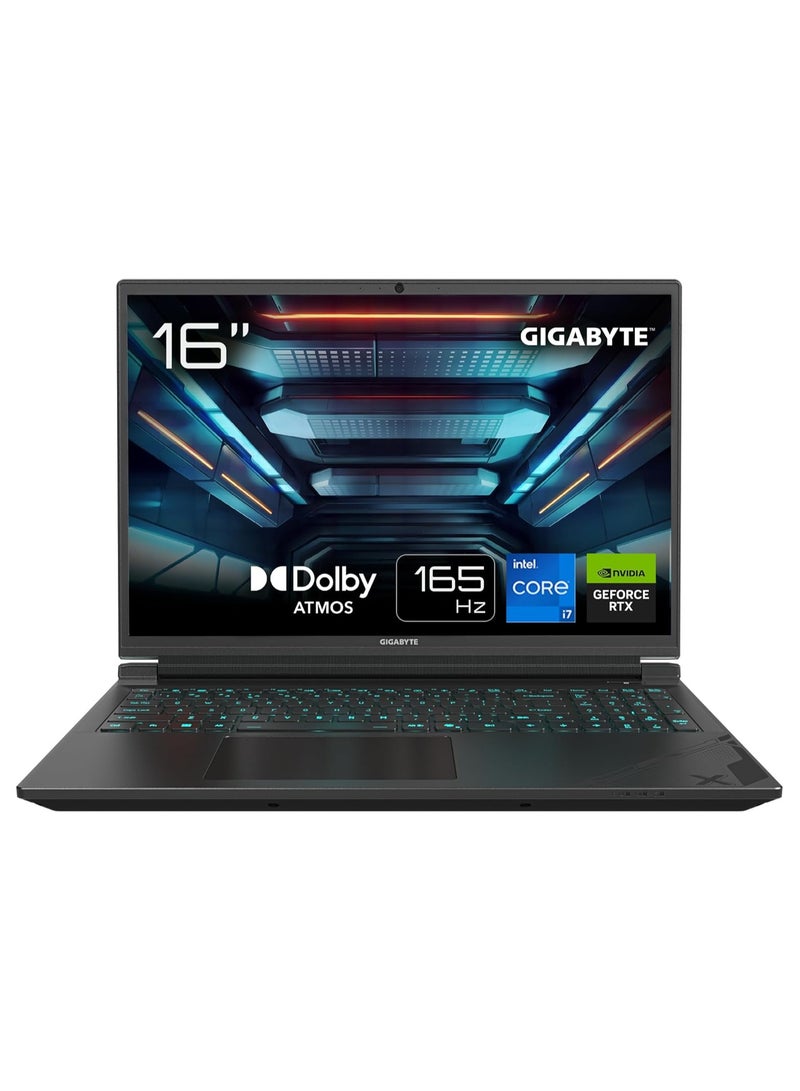 جيجابايت - G6X 9MG 2024 Gaming Laptop With 16 Inch Full HD (1920x1200) Display 165Hz /Intel Core i7-13650HX Processor/Nvidia GeForce RTX 4050 Graphics/16GB RAM DDR5/512GB SDD/Windows 11 Home/ English/Arabic Black - Image 1