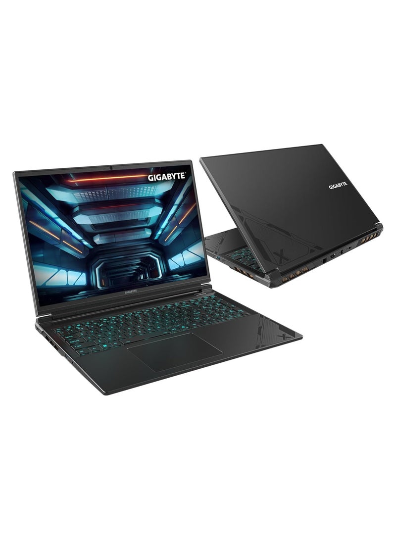جيجابايت - G6X 9MG 2024 Gaming Laptop With 16 Inch Full HD (1920x1200) Display 165Hz /Intel Core i7-13650HX Processor/Nvidia GeForce RTX 4050 Graphics/16GB RAM DDR5/512GB SDD/Windows 11 Home/ English/Arabic Black - Image 1