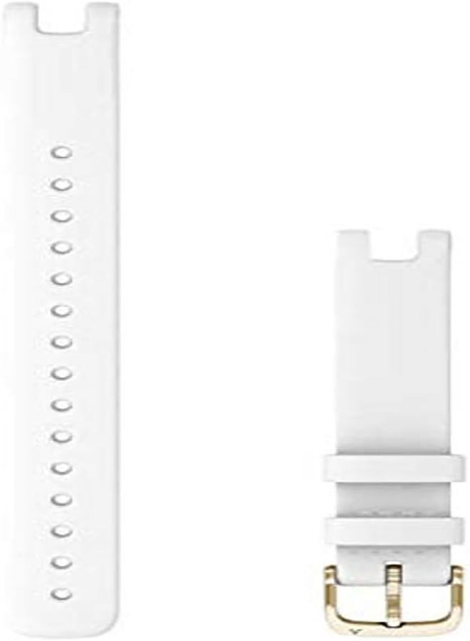 GARMIN Lily Bands (14 Mm) White Italian Leather With Cream Gold Hardware (Large) White