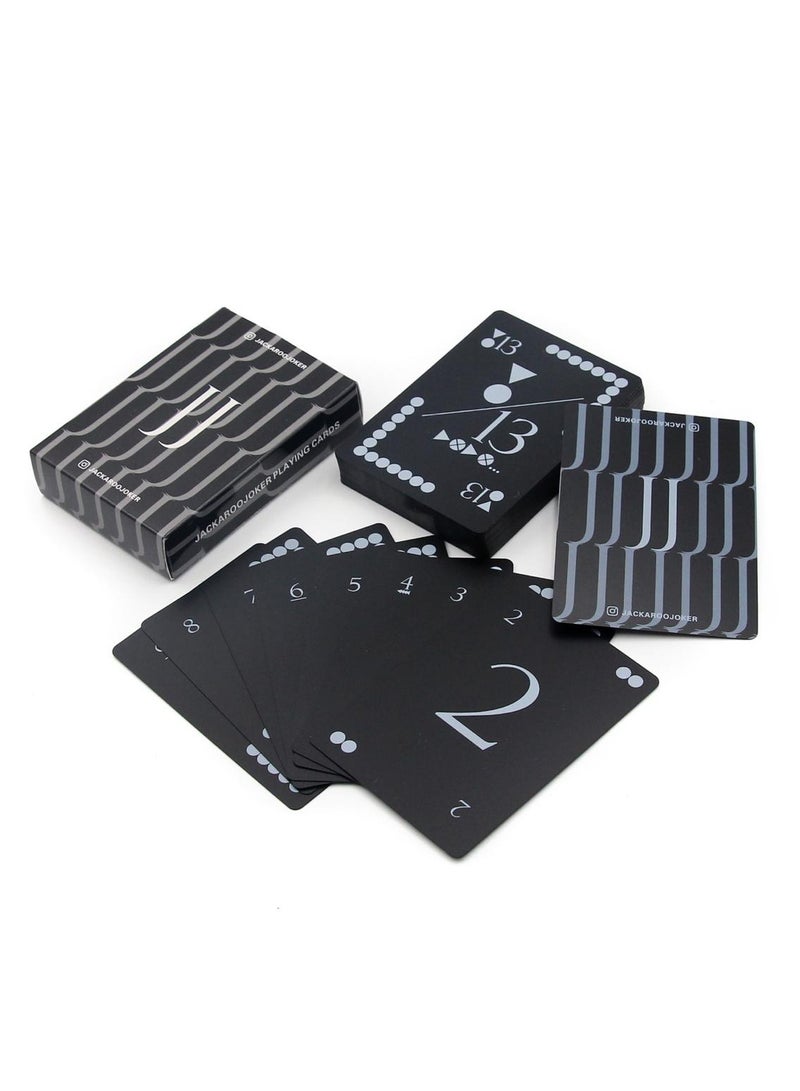 جاكارو جوكر - Jackaroo Board Game Set, 4-Player Wooden Board with Marbles, Cards and Carrying Bag, Black - Image 1