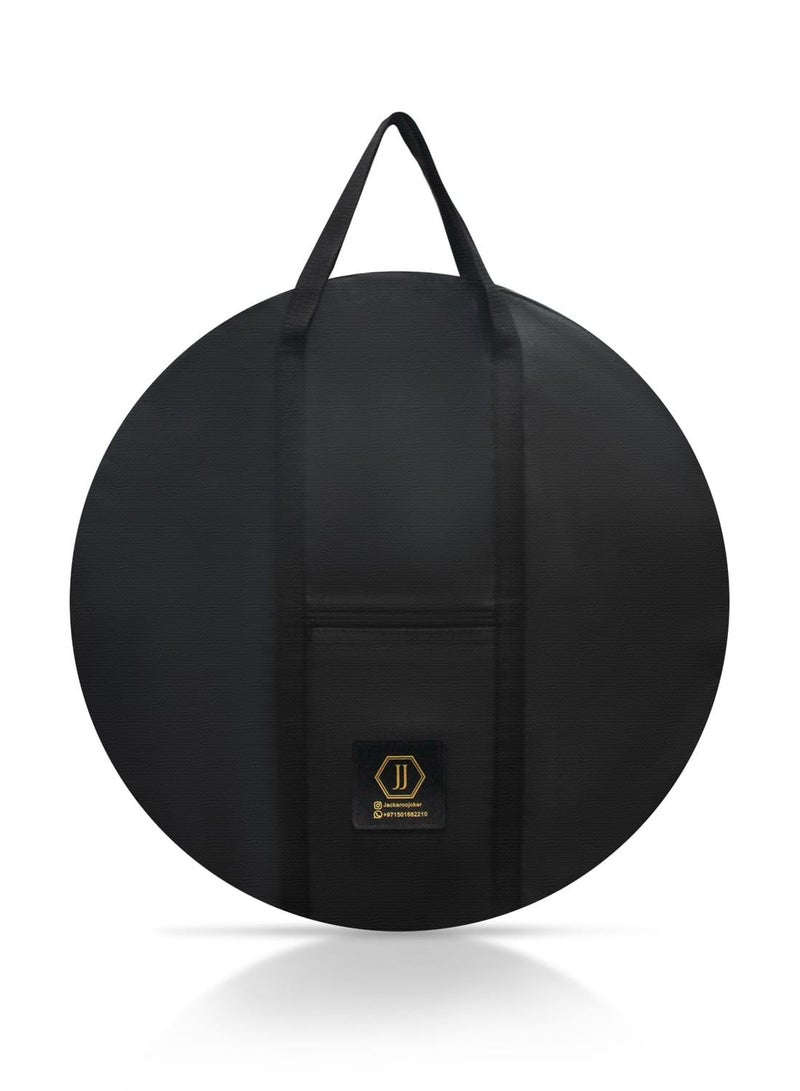 جاكارو جوكر - Jackaroo Board Game Set, 4-Player Wooden Board with Marbles, Cards and Carrying Bag, Black - Image 1