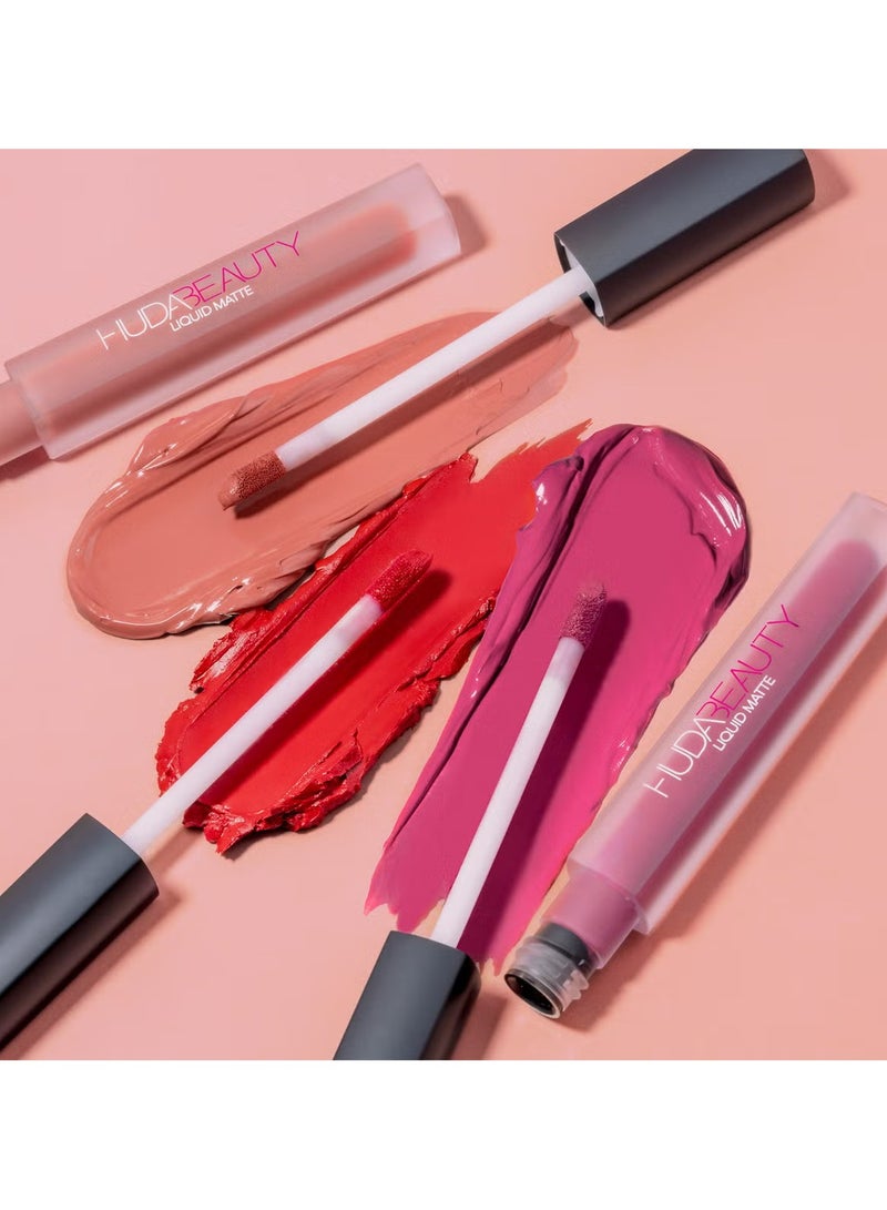 هدى بيوتي - Huda Beauty Liquid Matte Ultra-Comfort Transfer-Proof Lipstick - Icon - Image 1