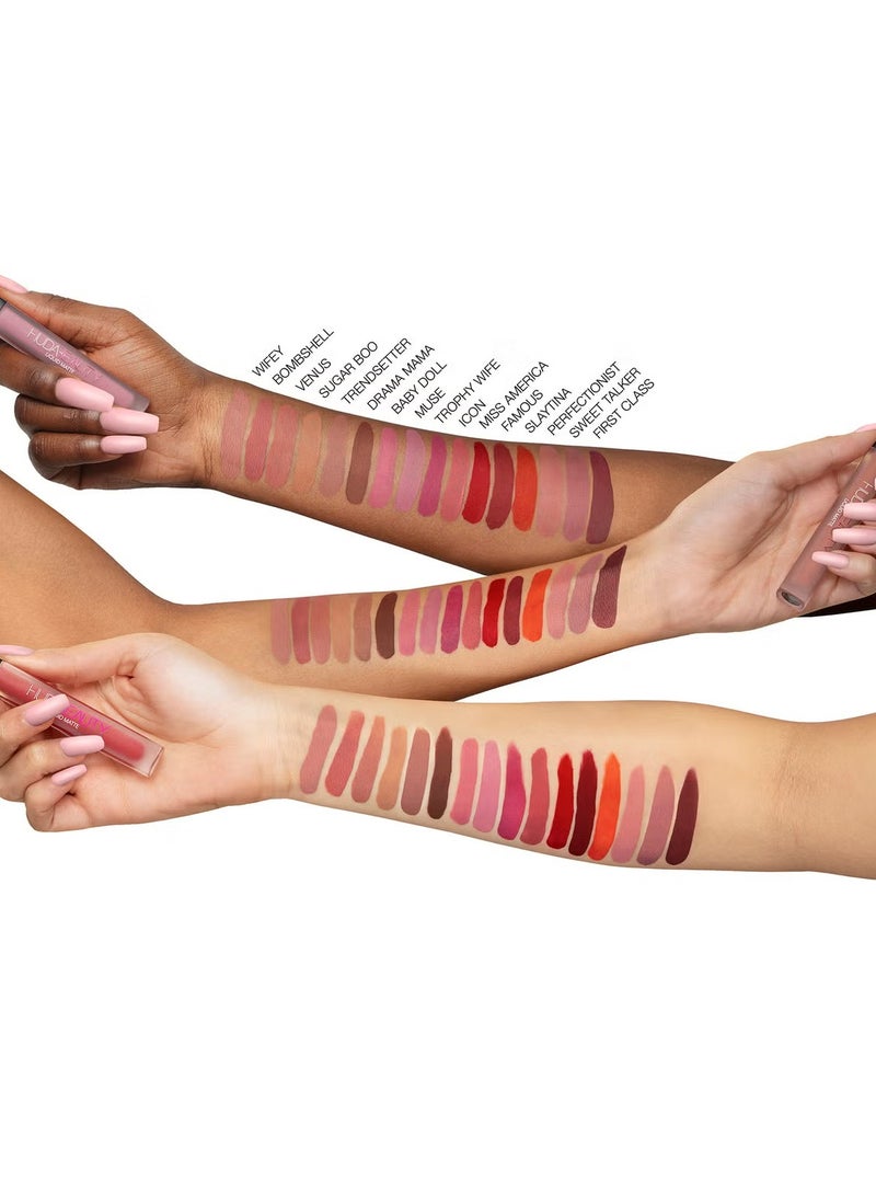 HUDA BEAUTY - Huda Beauty Liquid Matte Ultra-Comfort Transfer-Proof Lipstick - Bombshell - Image 1