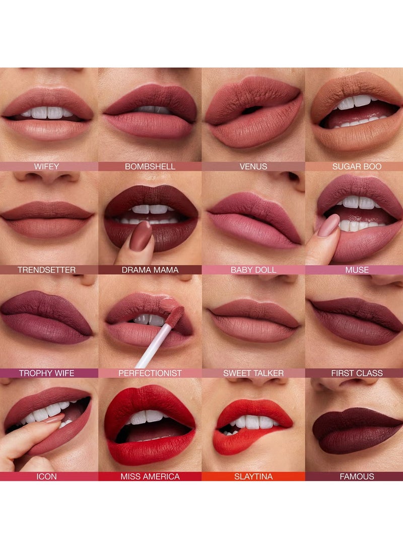 HUDA BEAUTY - Huda Beauty Liquid Matte Ultra-Comfort Transfer-Proof Lipstick - Bombshell - Image 1