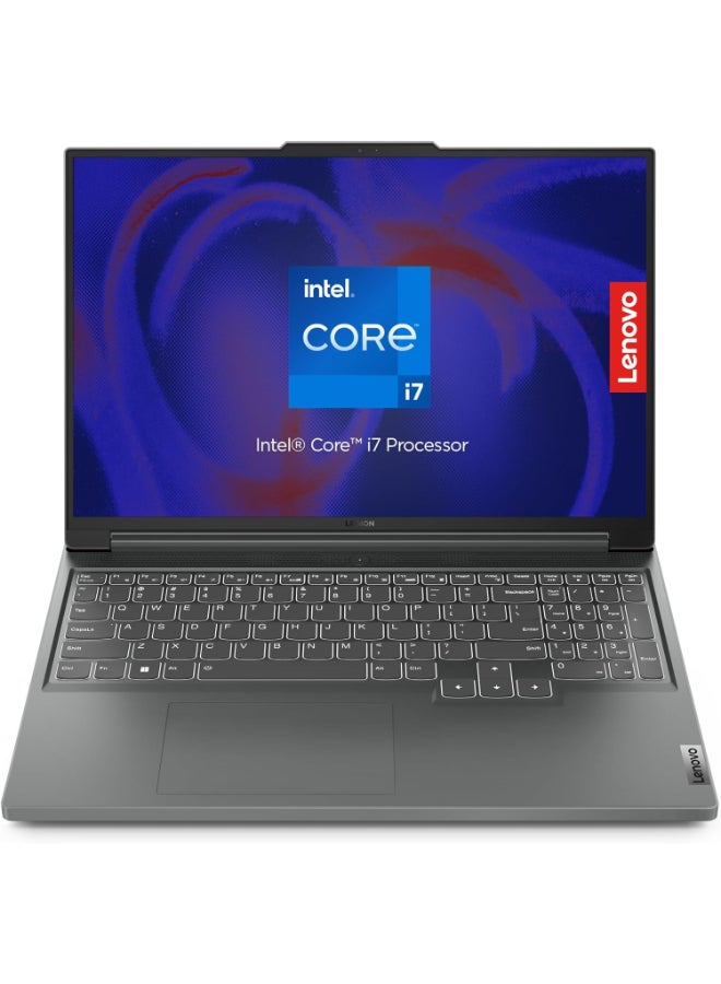 Legion Slim 5 16IRH8 Gaming Laptop With 16-Inch Display, Core i7-13700H Processor/16GB RAM/512GB SSD/6GB Nvidia GeForce RTX 4050 Graphics Card/Windows 11 Home English/Arabic Storm Grey