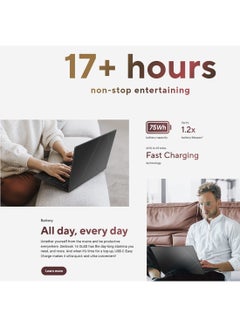 أسوس Zenbook 14 Laptop With 14.0 Inch WUXGA(1920x1200) Display LED,AMD KRACKAN-8C/BGA Processor/Aluminum Body-OLED Screen-NPU up to 50TOPS/32GB RAM DDR5/512GB SSD/AMD Radeon Graphics/Windows 11 Home/FHD Camera/Type C Charge/Backlit Keyboard English/Arabic Jade Black  - Image 3