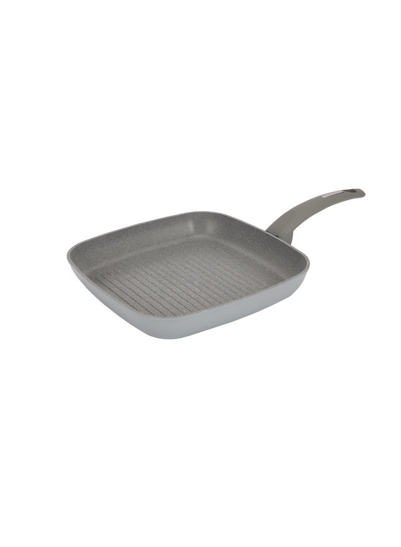 Royalford Royalford 7-Piece Die-Cast Aluminum Cookware Set- RF12487/ Granite Coated with 2.2 mm Thickness, Induction Base, Handles and Glass Lid Grey  - Image 3
