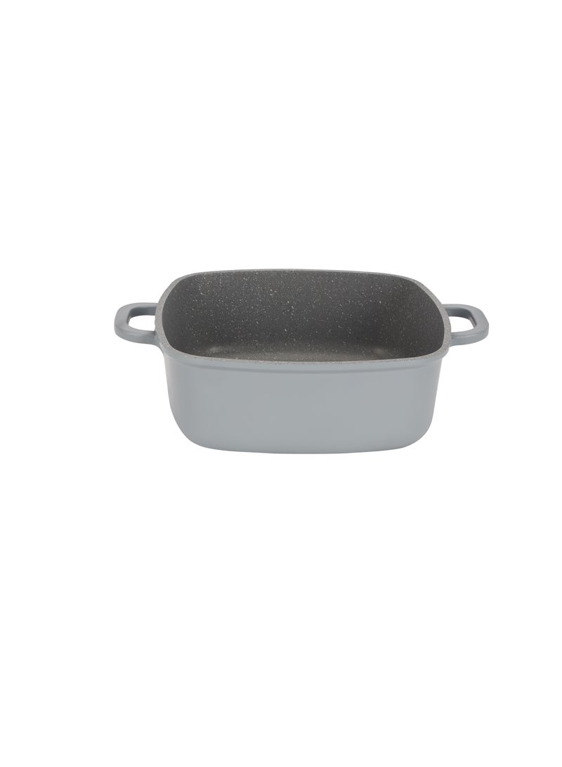 Royalford Royalford 7-Piece Die-Cast Aluminum Cookware Set- RF12487/ Granite Coated with 2.2 mm Thickness, Induction Base, Handles and Glass Lid Grey  - Image 2
