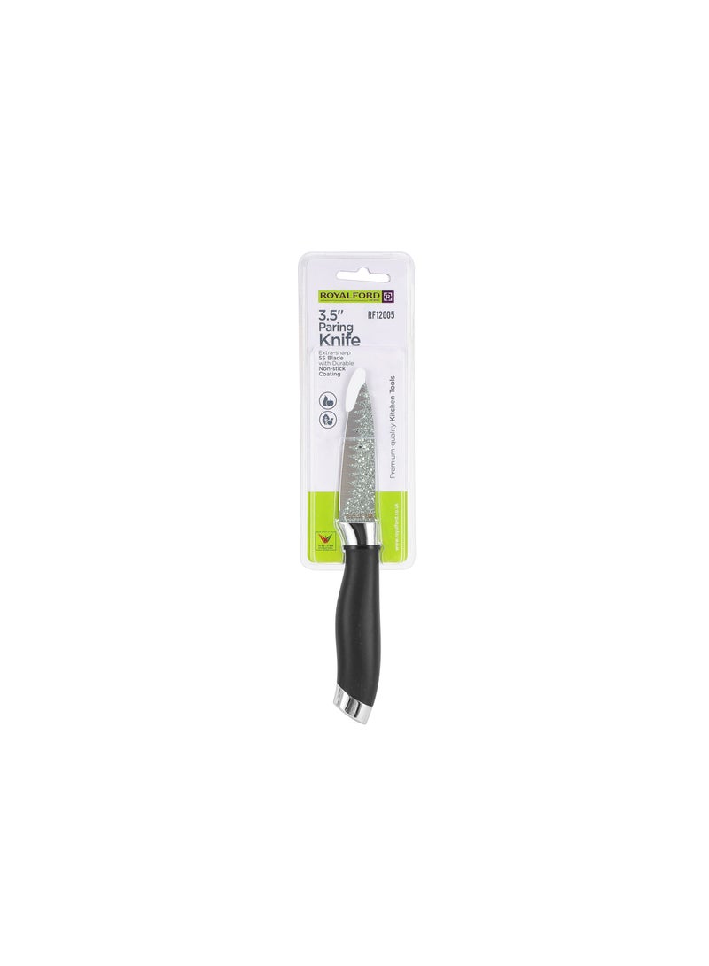 Royalford Royalford 3.5" Paring Knife- RF12005| With Extra-Sharp Stainless Steel Blades Home and Restaurant Black  - Image 4