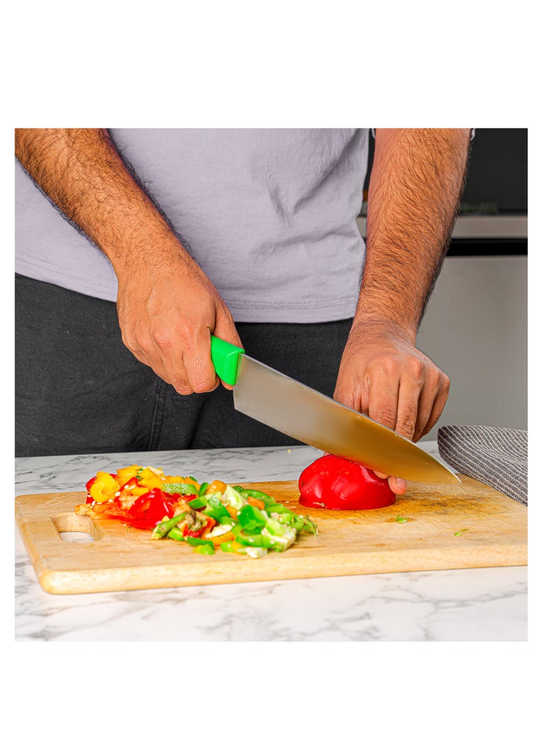 Royalford - Royalford 10" Chef Knife- RF12558/ with Ultra-Sharp Stainless Steel Blades and Rust-Proof Body, PP Handle/ 100% Food-Grade, Suitable for Dining Table - Image 1