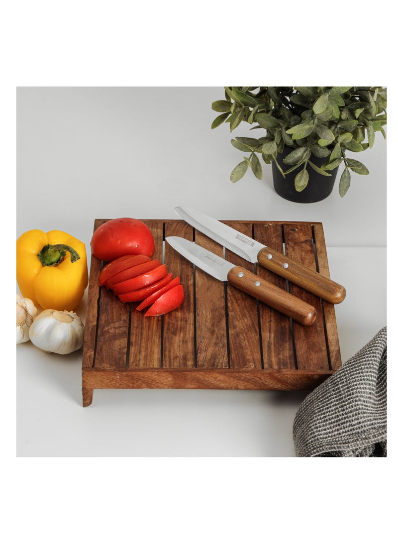 Royalford Royalford Kitchen Knife Set- RF12465/ Pack of 2, Includes 5" Utility and 3.5" Paring Knife Brown  - Image 5