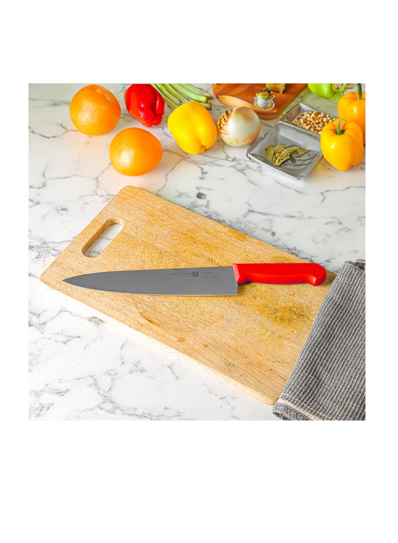 Royalford 10" Chef Knife- RF12555/ with Ultra-Sharp Stainless Steel Blades and Rust-Proof Body, PP Handle