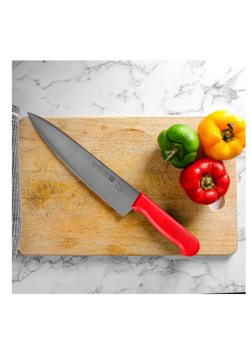 Royalford 10" Chef Knife- RF12555/ with Ultra-Sharp Stainless Steel Blades and Rust-Proof Body, PP Handle