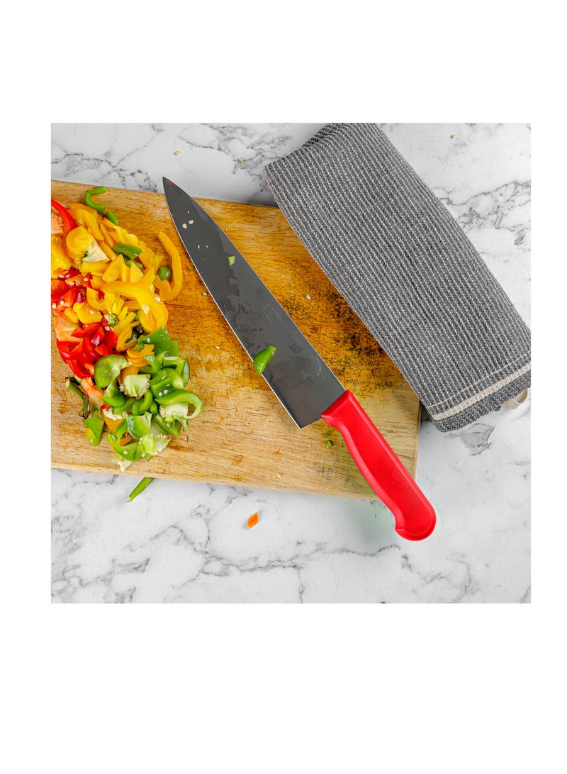 Royalford 10" Chef Knife- RF12555/ with Ultra-Sharp Stainless Steel Blades and Rust-Proof Body, PP Handle