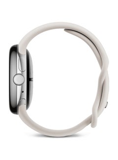Google Pixel Watch 3 (41mm) - Android Smartwatch with Heart Rate Tracking, Advanced Running from Fitbit, Fitness Insights, 24-Hour Battery - Polished Silver Aluminium Case - Porcelain Band - Wi-Fi Silver  - Image 3