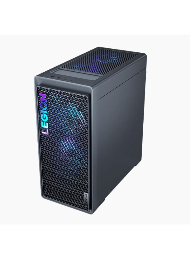 Lenovo - Legion T5 Gaming PC 26IRX9 Intel Core i7-14650HX CPU Processor/ 32GB RAM/ 1TB SSD/12GB NVIDIA GeForce RTX 4070 SUPER Graphics/DOS(Without Windows) english_arabic Storm Grey - Image 1