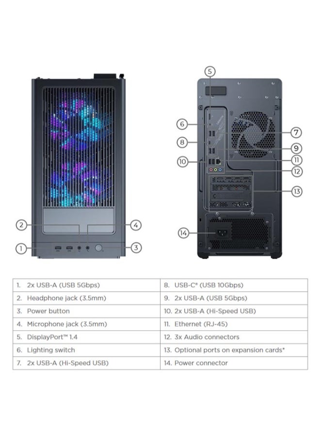 Lenovo - Legion T5 Gaming PC 26IRX9 Intel Core i7-14650HX CPU Processor/ 32GB RAM/ 1TB SSD/12GB NVIDIA GeForce RTX 4070 SUPER Graphics/DOS(Without Windows) english_arabic Storm Grey - Image 1