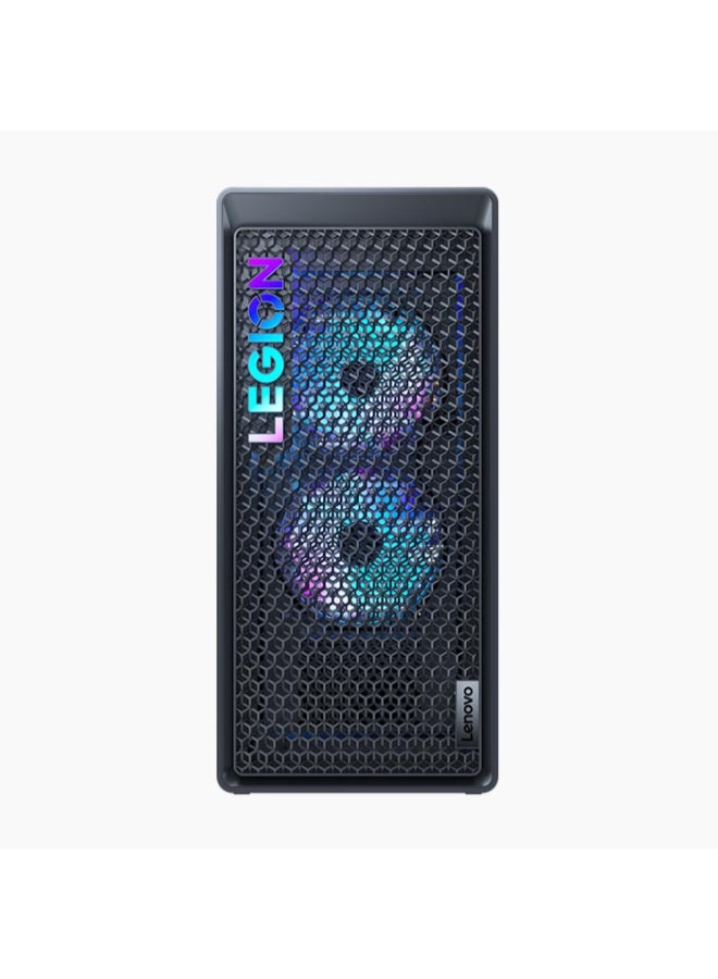 Lenovo - Legion T5 Gaming PC 26IRX9 Intel Core i7-14650HX CPU Processor/ 32GB RAM/ 1TB SSD/12GB NVIDIA GeForce RTX 4070 SUPER Graphics/DOS(Without Windows) english_arabic Storm Grey - Image 1