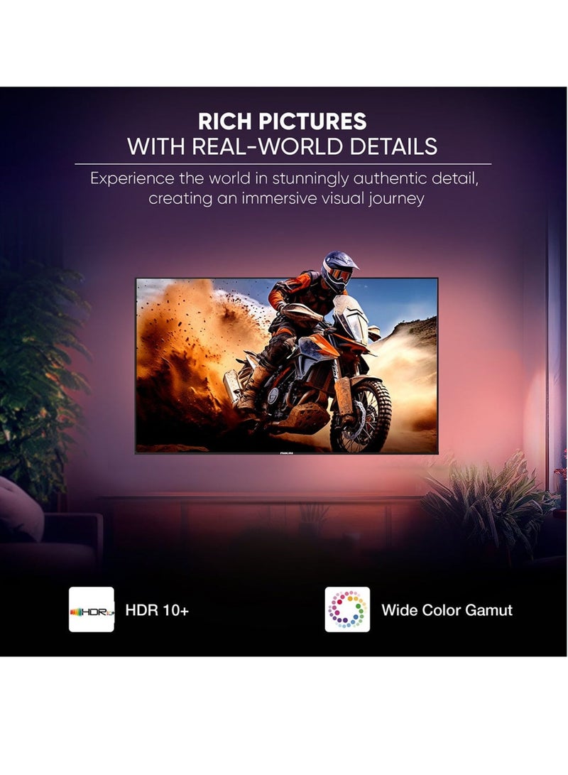 NIKAI - 50 Inch QLED WebOS 4K Smart UHD TV, Hands-Free Voice Control, Dolby Digital, Built-in Wi-Fi, Bluetooth, High Colour Gamut, Effortless Connectivity With Android & Apple Devices - NIK50MEU4QLED1 Black - Image 1