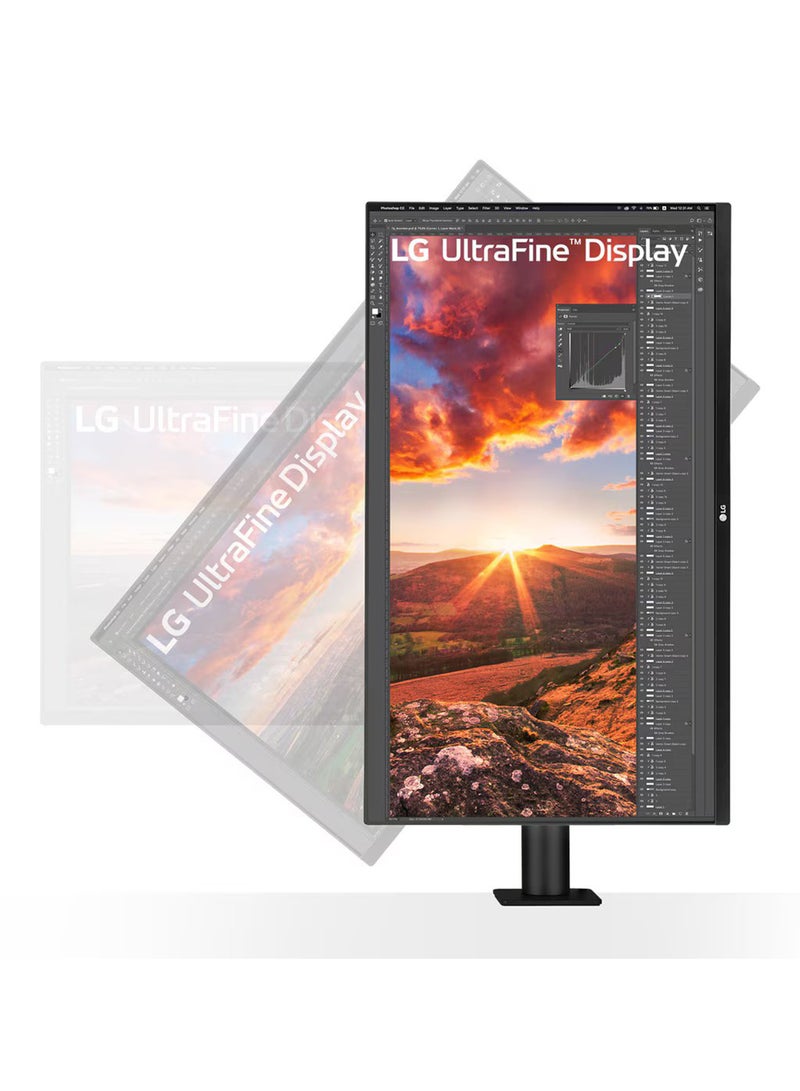 LG - 31.5 inch Ergo Monitor, IPS Display, 4K UHD Resolution, 60Hz Refresh Rate, 5ms (GtG @ Faster) Response Time, 1.07b Color Display, Dynamic Action Sync | 32UN880K Black - Image 1