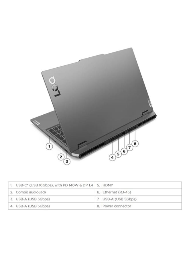 لينوفو - لاب توب للالعاب LOQ بـ 15.6-بوصة الدقة العالية (1920x1080) شاشة IPS 144Hz, إيه إم دي رايزن 7-7435HS معالج / 24جيجابايت ذاكرة عشوائية دي دي آر / 1 تيرابايت وحدة تخزين صلبة / 8جيجابايت نفيديا جيفورس ار تي اكس 4060 رسوميات / دوس بدون ويندوز الإنجليزية/العربية - Image 1