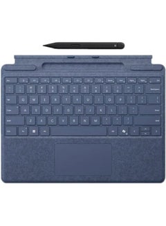 Microsoft Surface Pro Keyboard with Slim Pen - Pair with Surface Pro (11th Edition), Surface Pro 10, Pro 9,and  Pro 8 - English Keyboard Sapphire  - Image 1