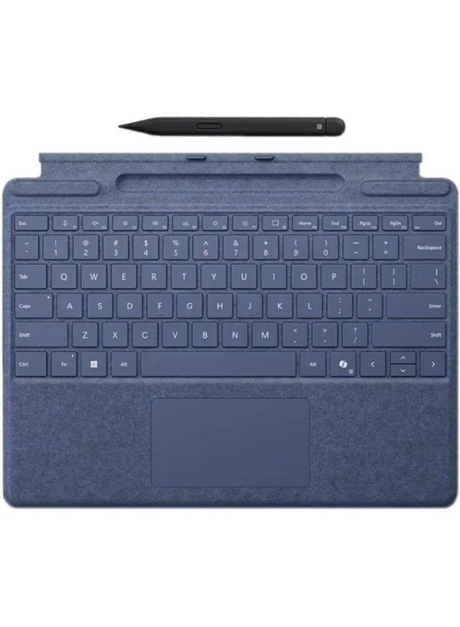 Microsoft Surface Pro Keyboard with Slim Pen - Pair with Surface Pro (11th Edition), Surface Pro 10, Pro 9,and  Pro 8 - English Keyboard Sapphire  - Image 1