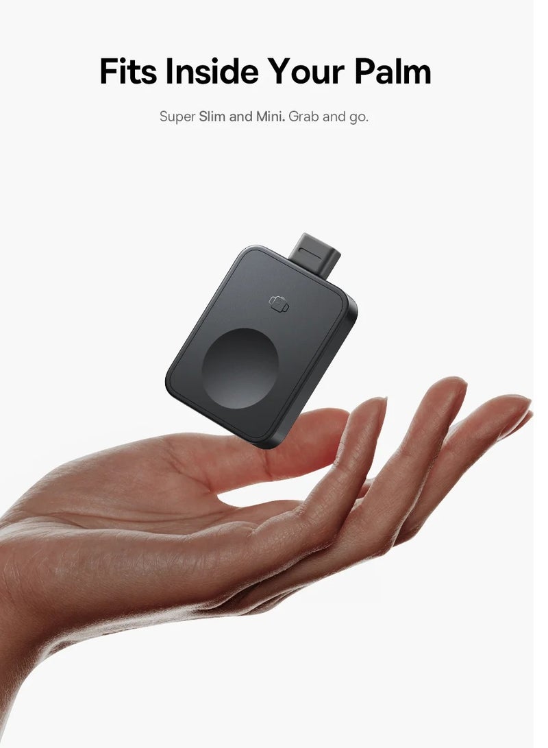 Baseus Magpro Magnetic Wireless Charger for Apple Watch 2.5W Portable Charger Type C Cosmic Black  - Image 5