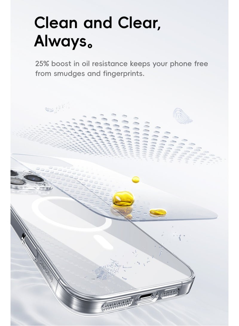 Baseus - iPhone 16 Pro Case Clear, Compatible with MagSafe, Anti-Yellowing Hard Shell Slim Magnetic Phone Sleeve for iPhone 16 Pro, Transparent, Slim Thin MagSafe Phone Cover 6.3" for Apple 16 Pro, Durable, Lightweight, Scratch-Resistant, Crystal Clear Protection (Clear) iPhone 16 Pro - Clear - Image 1