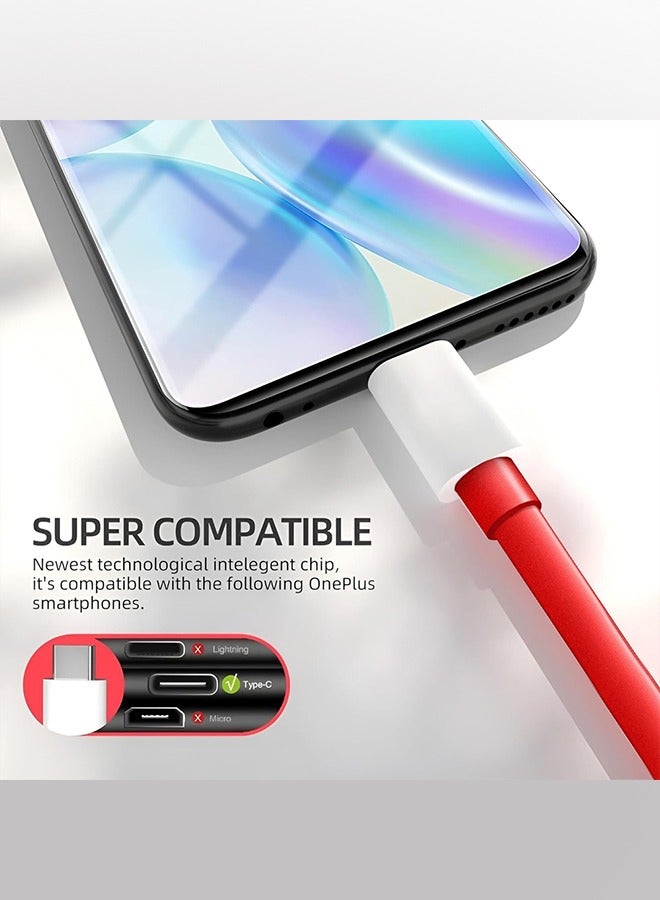 OnePlus - Fast Charging Type-C to Type-C Cable – 1 Meter Red - Image 1