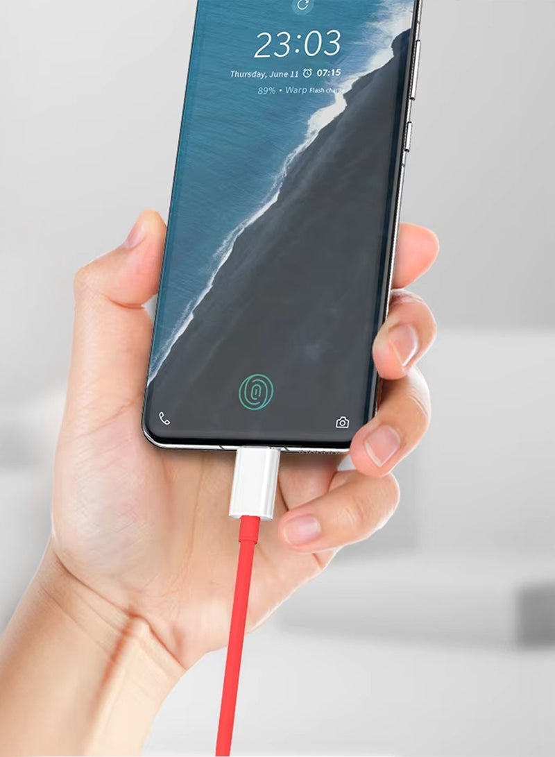 OnePlus - USB to Type-C Cable – 1 Meter Red - Image 1