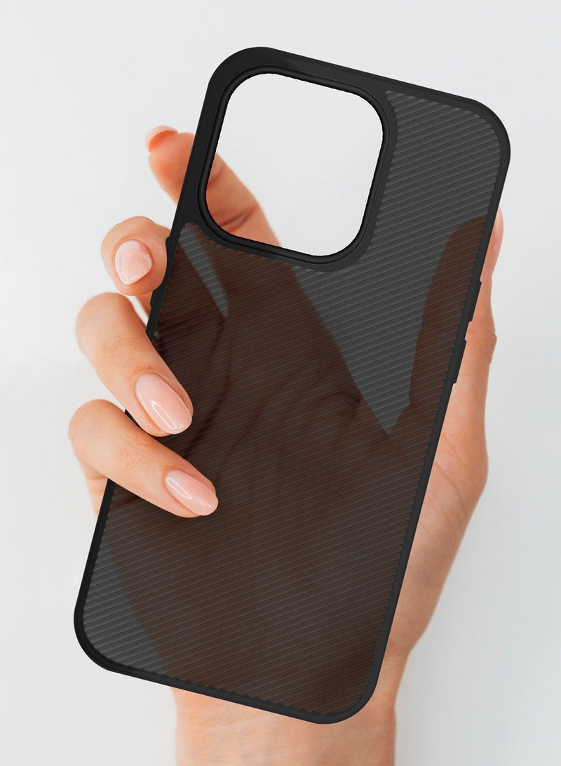 MARGOUN 3Packs Air Skin Case Cover for Apple iPhone 16 Pro Max, Line Design Back Cover Sturdy Durable Ultra-Thin Case Drop Protection Cover Transparent with 2 Shock Proof Screen Protectors - Dark Grey-3 - Image 3