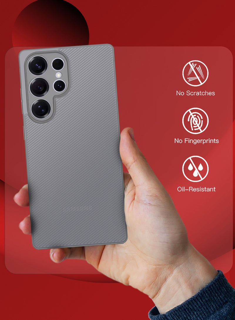 MARGOUN 3Packs (For Galaxy S25 Ultra)  Case Air Skin Line Design Back Cover Sturdy Durable Ultra-Thin Case Drop Protection Cover Clear with 2 Shock Proof Screen Protectors Dark Grey-3 - Image 5