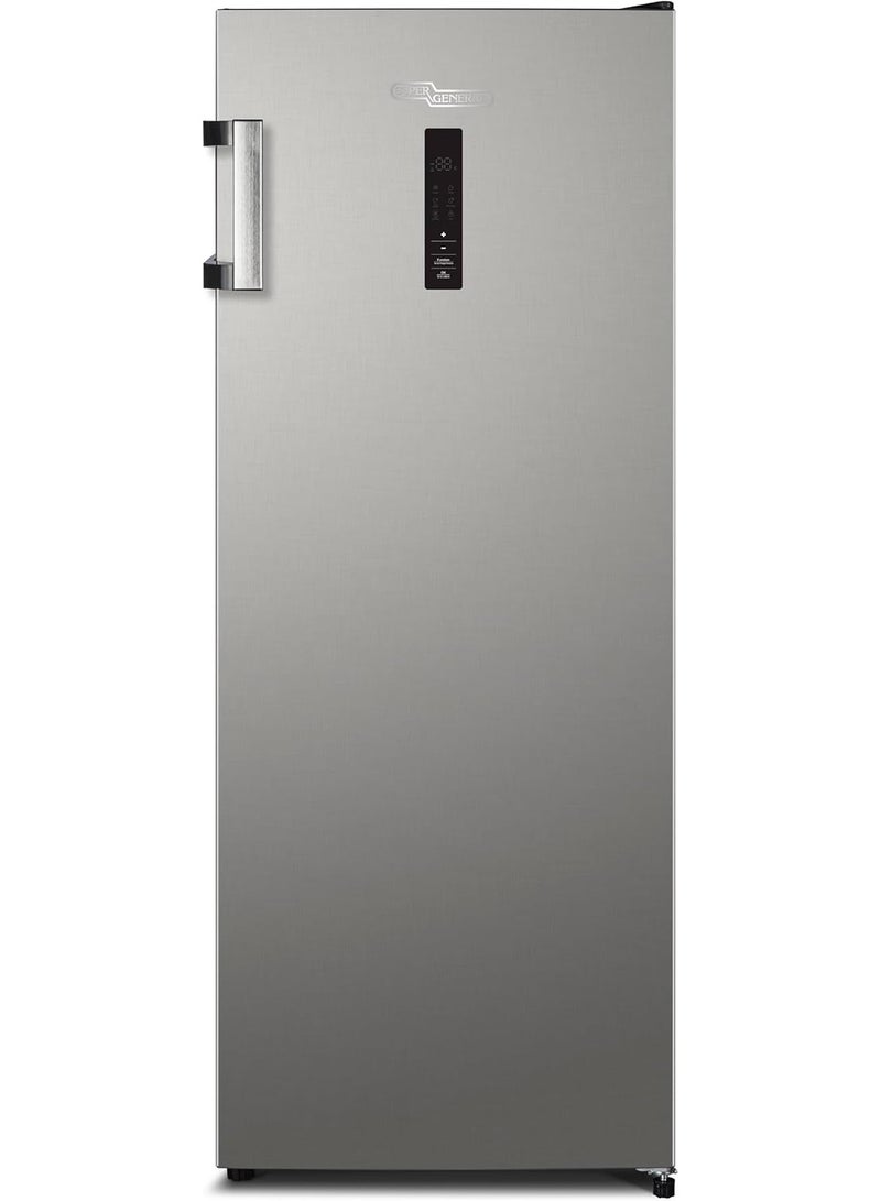 SUPER GENERAL - Super General 215 Liters gross upright freezer Inverter, No Frost, Ice Twist Maker, Reversible Door, LED Display with Digital Control, External Handle For Easy Grip, 10 Years Inverter Warranty 215 L 400 W SGUF301NFDCI Silver - Image 1