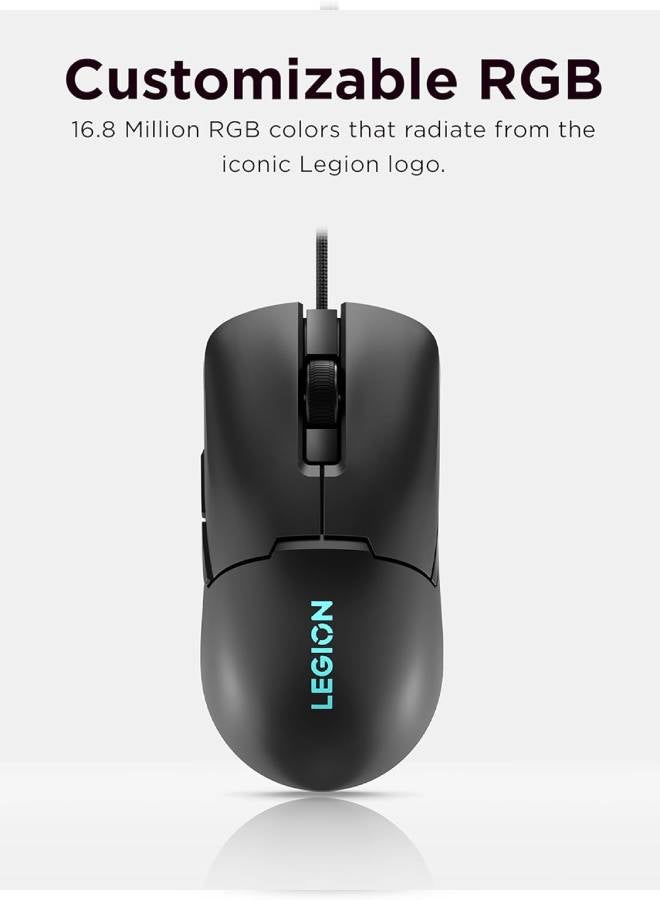 لينوفو Legion M300s RGB Gaming Mouse (Black) - Image 5
