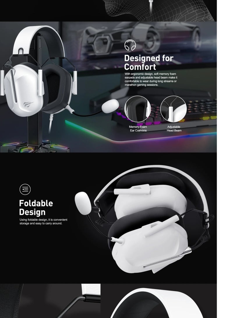 havit HAVIT H2033d Gaming Headphones (white)  - Image 5