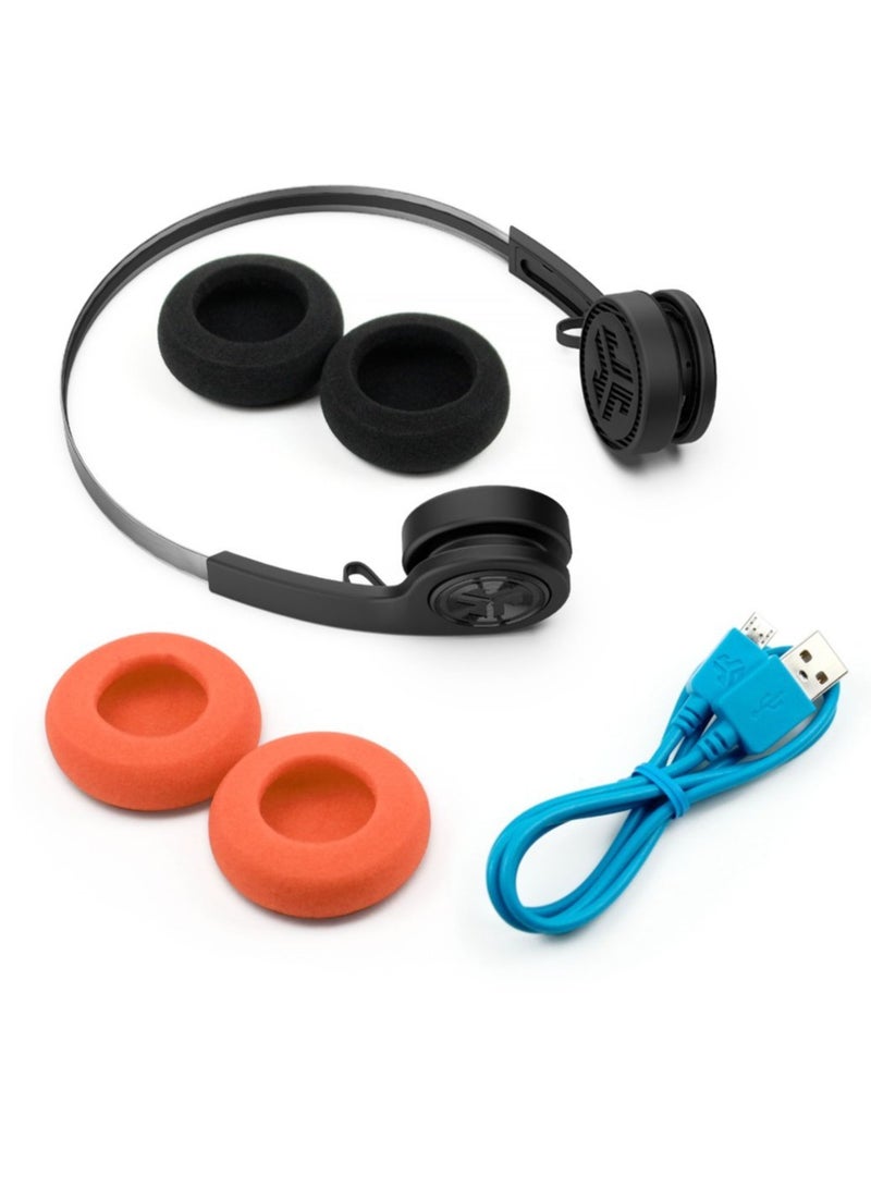 Jlab Rewind Wireless Retro Bluetooth Headphones 14+ Hrs Playtime, Voice Assistant, Custom EQ3, Total Control Black  - Image 3
