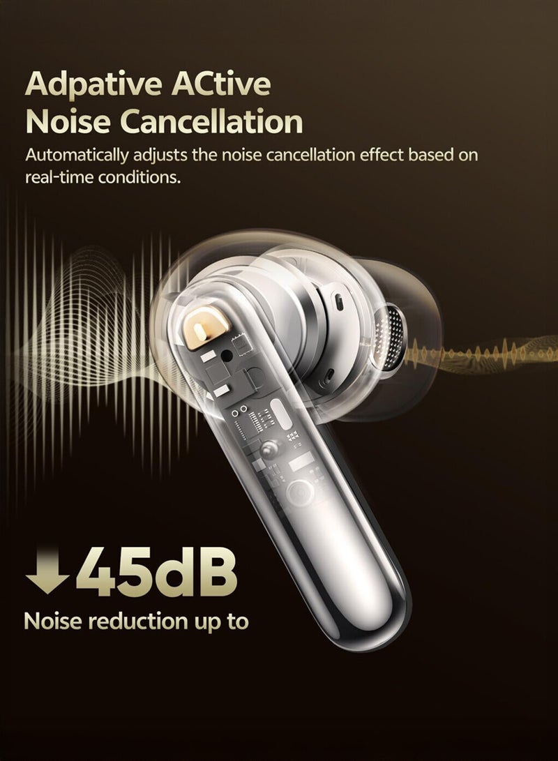 كيو سي واي تويز ملبودز N50، سماعات أذن لاسلكية، سماعات بلوتوث مع إلغاء الضوضاء النشط، زمن تأخير منخفض للغاية للألعاب، 28 ساعة من عمر البطارية، تحكم باللمس ومقاومة للماء IPX5 - Image 2