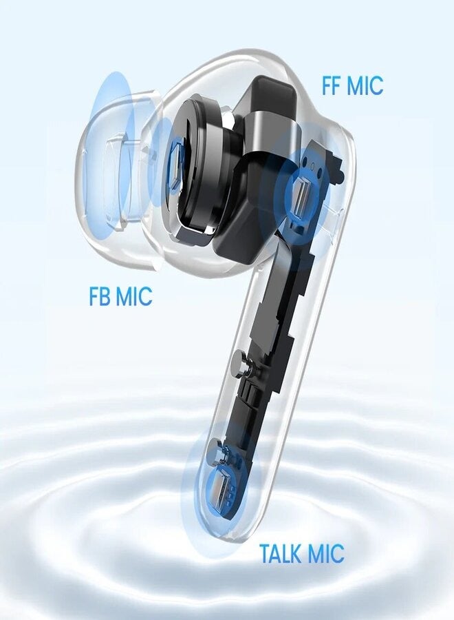 Haylou - Mori Pro Wirless Earbuds, 5.4 Bluetooth Earphone with Active Noise Cancellation. 6-Mic for Clear Calls, 35 Hours Battery Life, Low-Latency Gaming Mode and Customizable EQ Black - Image 1