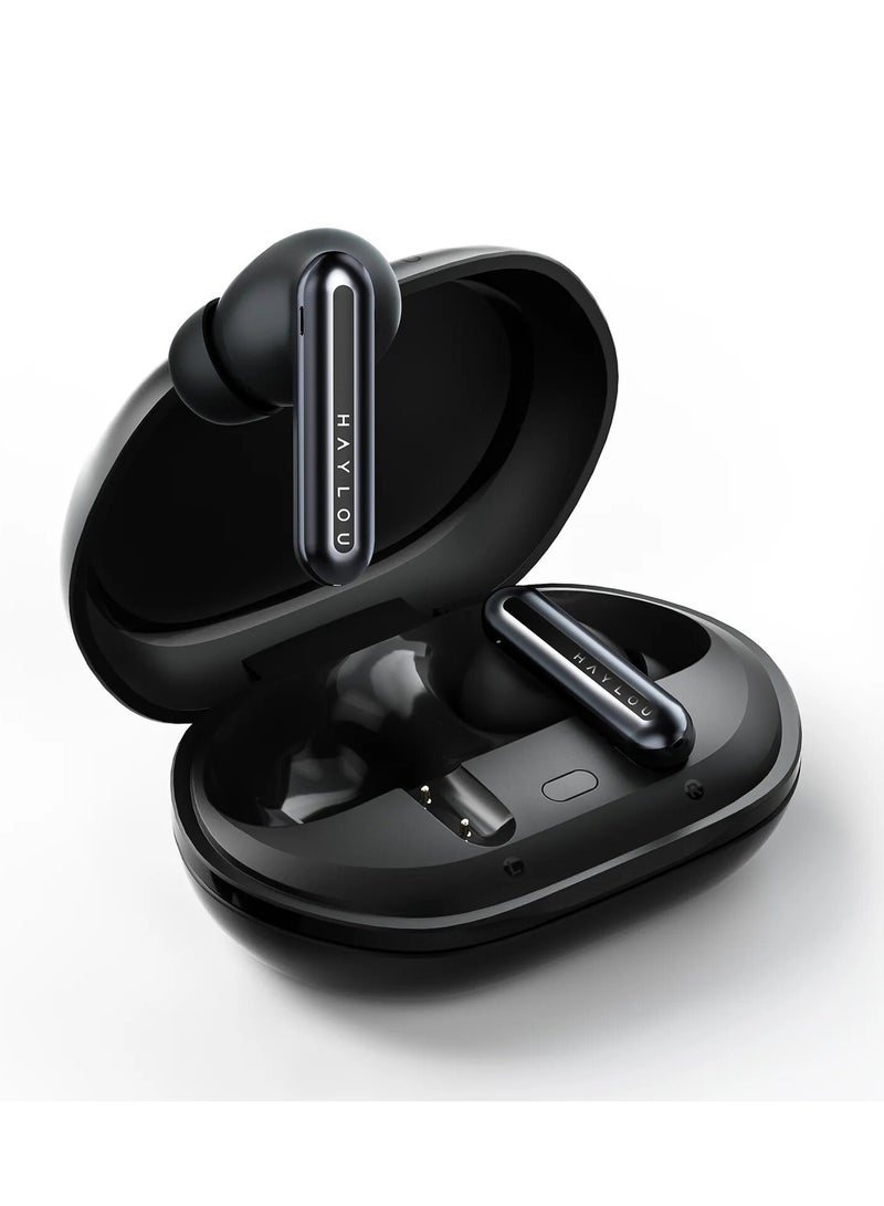 Haylou - Mori Pro Wirless Earbuds, 5.4 Bluetooth Earphone with Active Noise Cancellation. 6-Mic for Clear Calls, 35 Hours Battery Life, Low-Latency Gaming Mode and Customizable EQ Black - Image 1