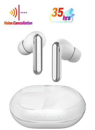 Mori Pro Wireless Earphones,5.4 Bluetooth Earbuds,Low Latency for Gaming,Hi-Fi Sound Quality,6-mic Noise Cancellationa & Anti-wind Noise,35 Hours Battery,Compatible with iOS & Android White - pnsku/N70148782V/45/_/1741330563/32ec8662-832b-429f-ba5f-74a2416dd2f6