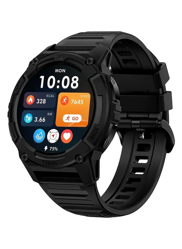 KOSPET TANK S2 Smartwatch – AMOLED Display, Bluetooth Calling, 5ATM Waterproof, Comprehensive Health Tracking, 12-Day Battery Life, Precise GPS, Alexa & AI Voice Assistant – Perfect for Athletes & Adventurers Black - Image 3