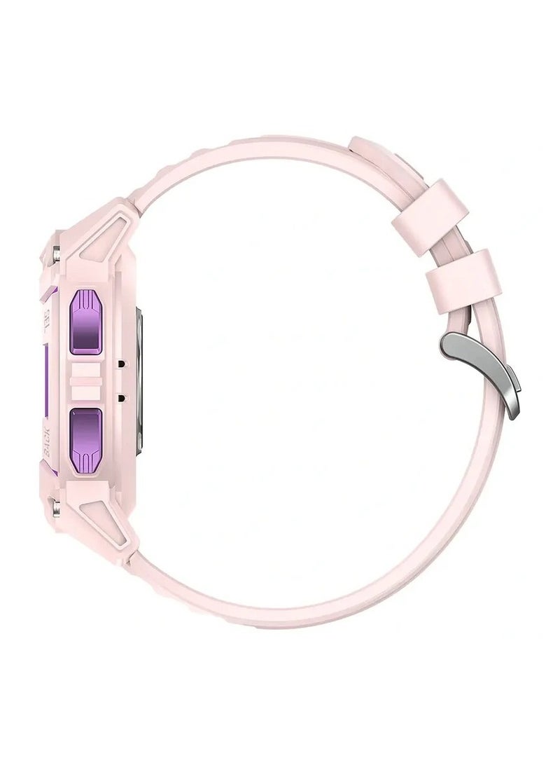 KOSPET - TANK S2 Smartwatch – AMOLED Display, Bluetooth Calling, 5ATM Waterproof, Comprehensive Health Tracking, 12-Day Battery Life, Precise GPS, Alexa & AI Voice Assistant – Perfect for Athletes & Adventurers Pink - Image 1