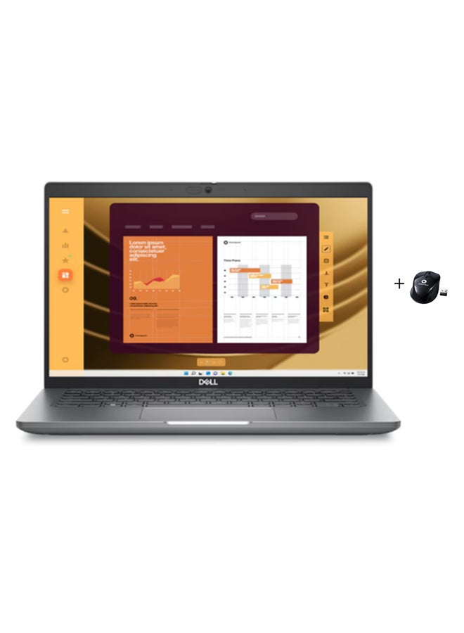 ديل لابتوب لاتيتيود 5450 بشاشة 14 بوصة بدقة Full HD، مع معالج كور ألترا 7-165U/ذاكرة RAM سعة 16 جيجابايت من نوع DDR5/قرص SSD سعة 512 جيجابايت/رسوميات مدمجة من إنتل/نظام DOS (بدون ويندوز) - Image 1