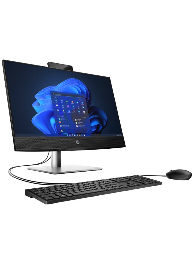 HP ProOne 440 G9 All in One With 23.8-inch Full HD (1920x1080) IPS Display, Core i5-12500T Processor/8GB RAM DDR4/512GB SSD/Intel UHD Graphics 770/DOS(Without Windows)/ English/Arabic Black  - Image 2