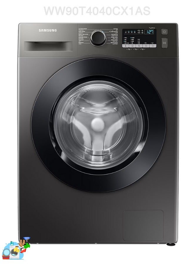 Samsung Samsung Washing Machine, Eco Bubble, 9KG, Inverter Motor, Inox- WW90T4040CX1AS 9 kg WW90T4040CX1AS Inox - Image 1
