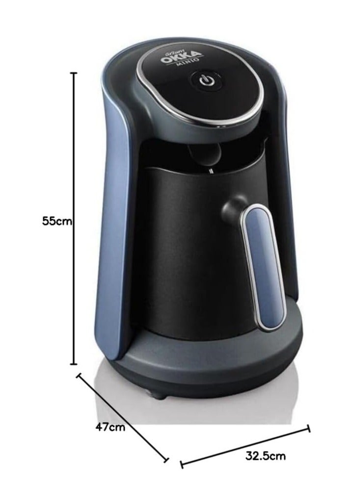 أرزوم OKKA Minio Turkish Coffee Machine 4 Cups 0.5 L 480 W OK004 O Ocean Blue  - Image 3
