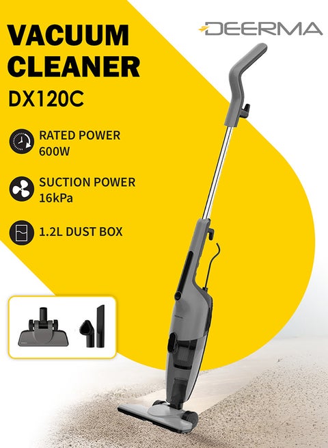Portable Handheld Vacuum Cleaner – Powerful Suction, Lightweight & Cordless Design, Rechargeable Battery, High-Efficiency Filtration, Easy to Use for Home, Car, and Office Cleaning DX120C-Black 600 W DX120C Black